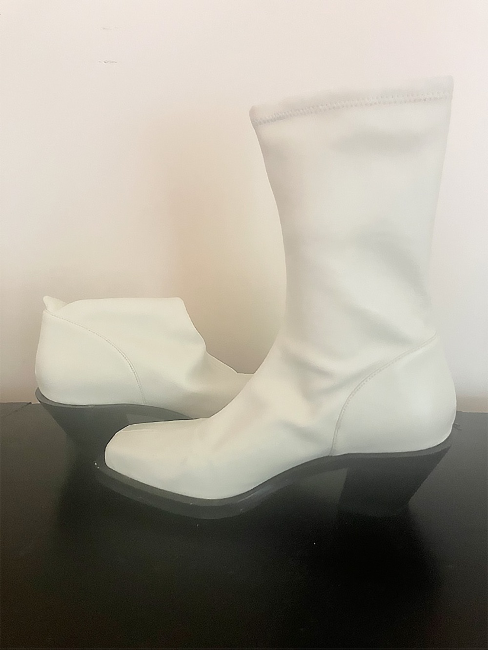Jonathan Simkhai 2" Heel White Boots